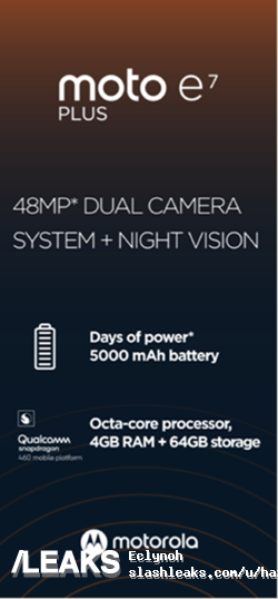 Motorola Moto E7 Plus Algunas características
